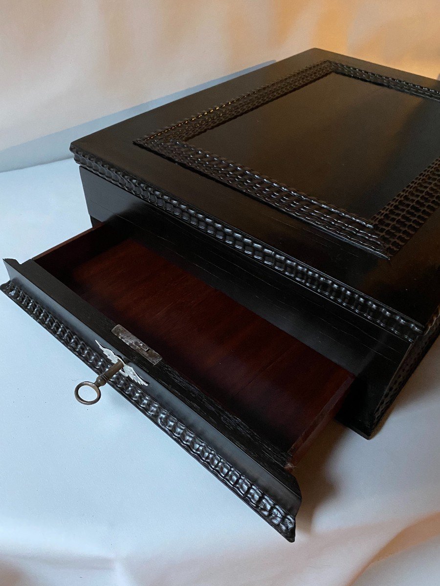 Coffret Louis XIV En ébéne, Flandres XVIIème Siècle-photo-6