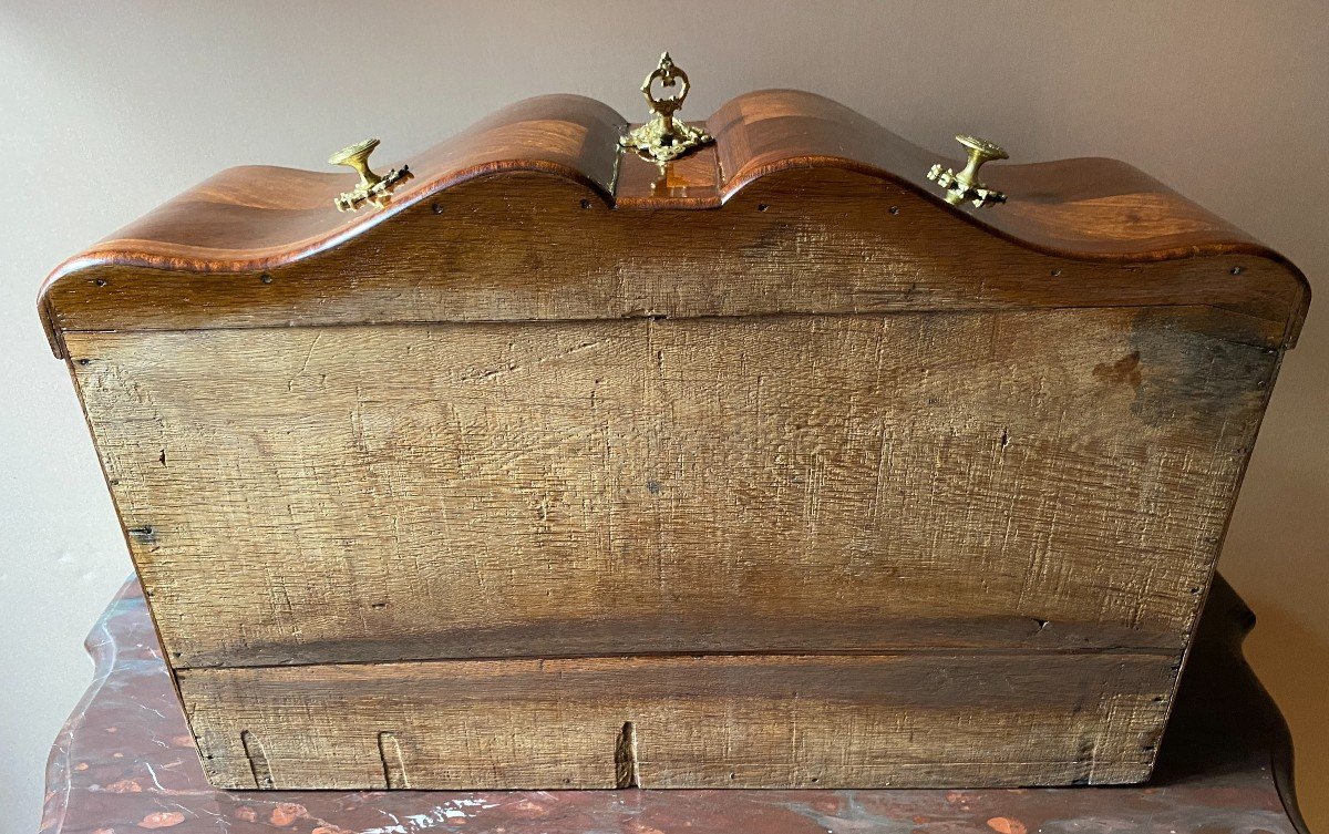 Rare Regency Commode In Amaranth Veneer, Early 18th Century-photo-6