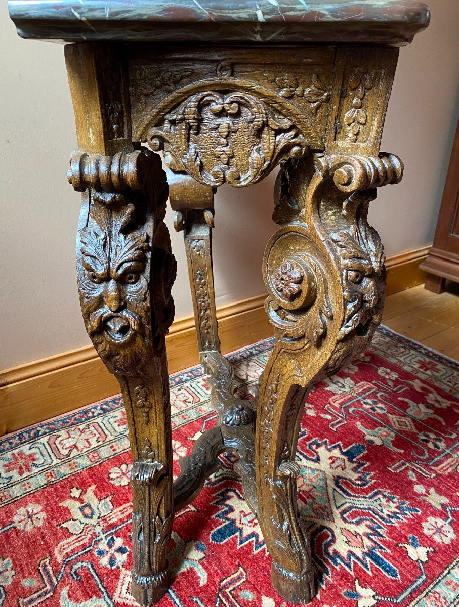Small Louis XIV Console In Oak, Late 17th Early 18th Century-photo-4