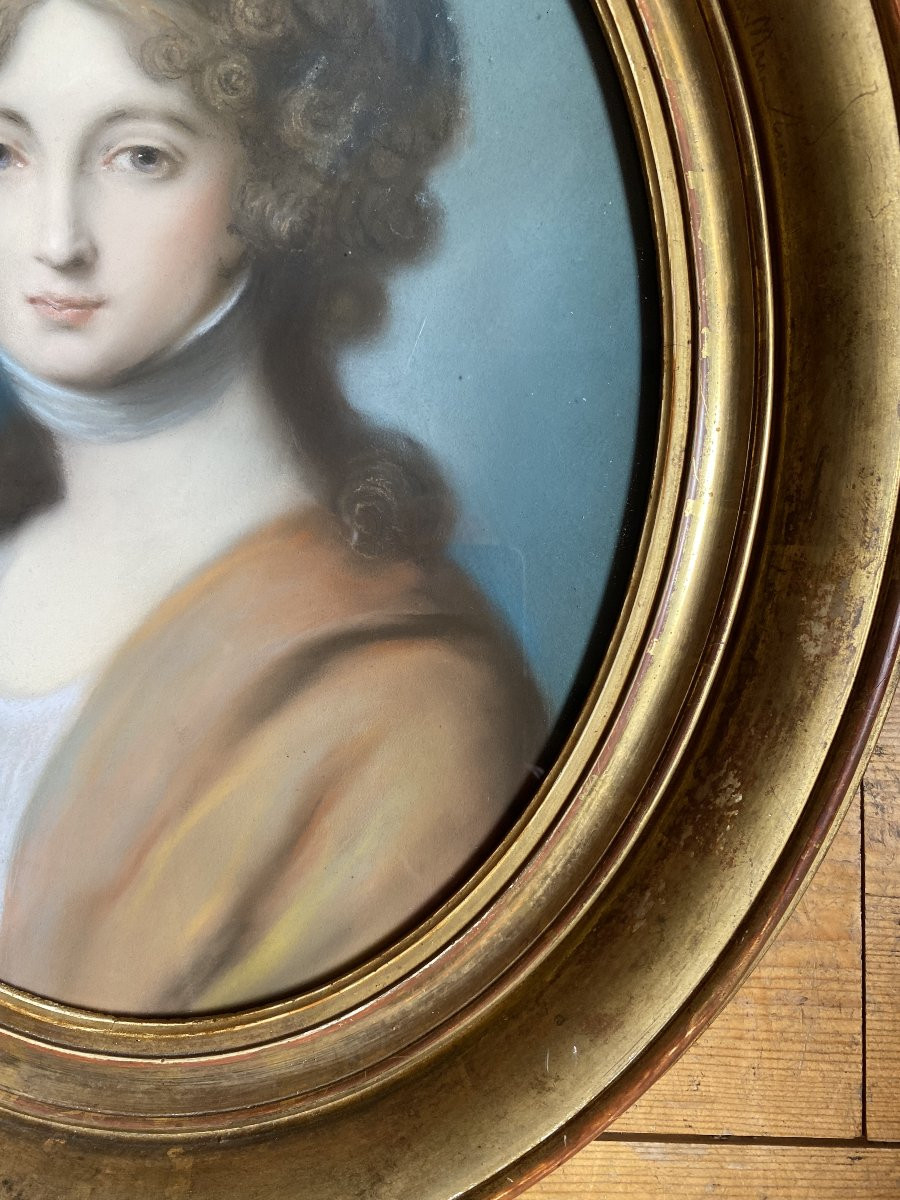 Jeune femme au turban, école Française XIXème-photo-4