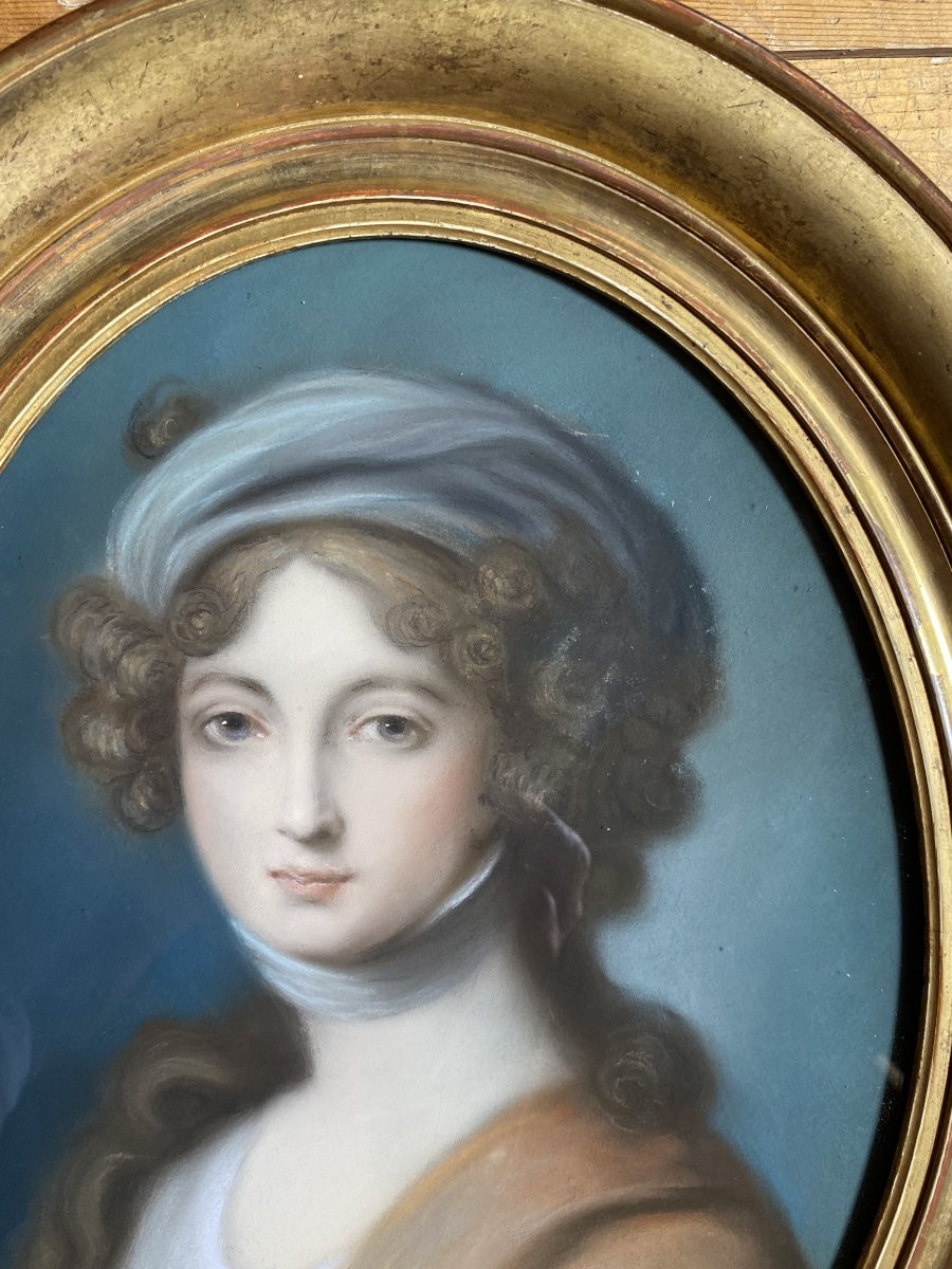 Jeune femme au turban, école Française XIXème-photo-1