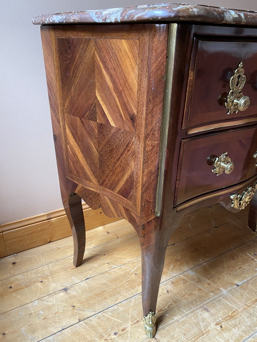 Early 18th Century Amaranth Veneer Chest Of Drawers-photo-3