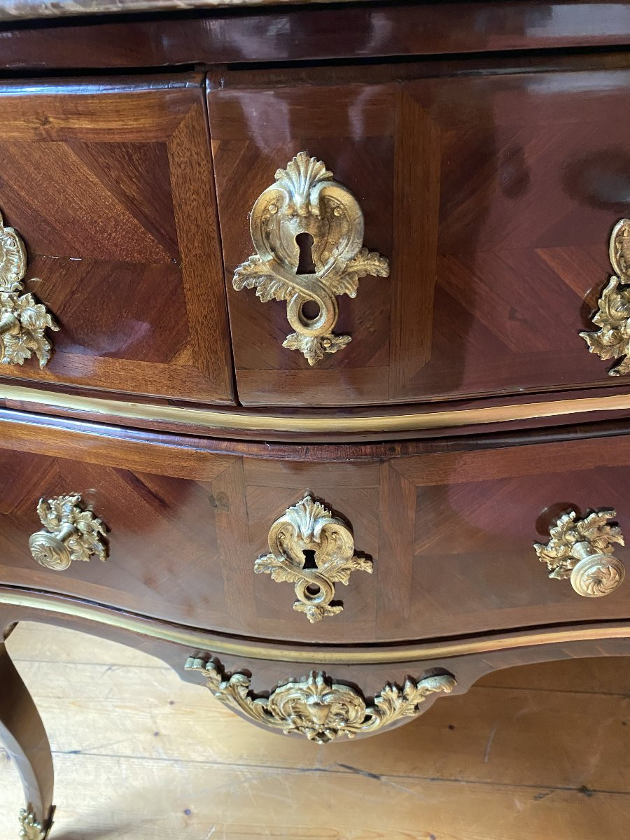 Early 18th Century Amaranth Veneer Chest Of Drawers-photo-5