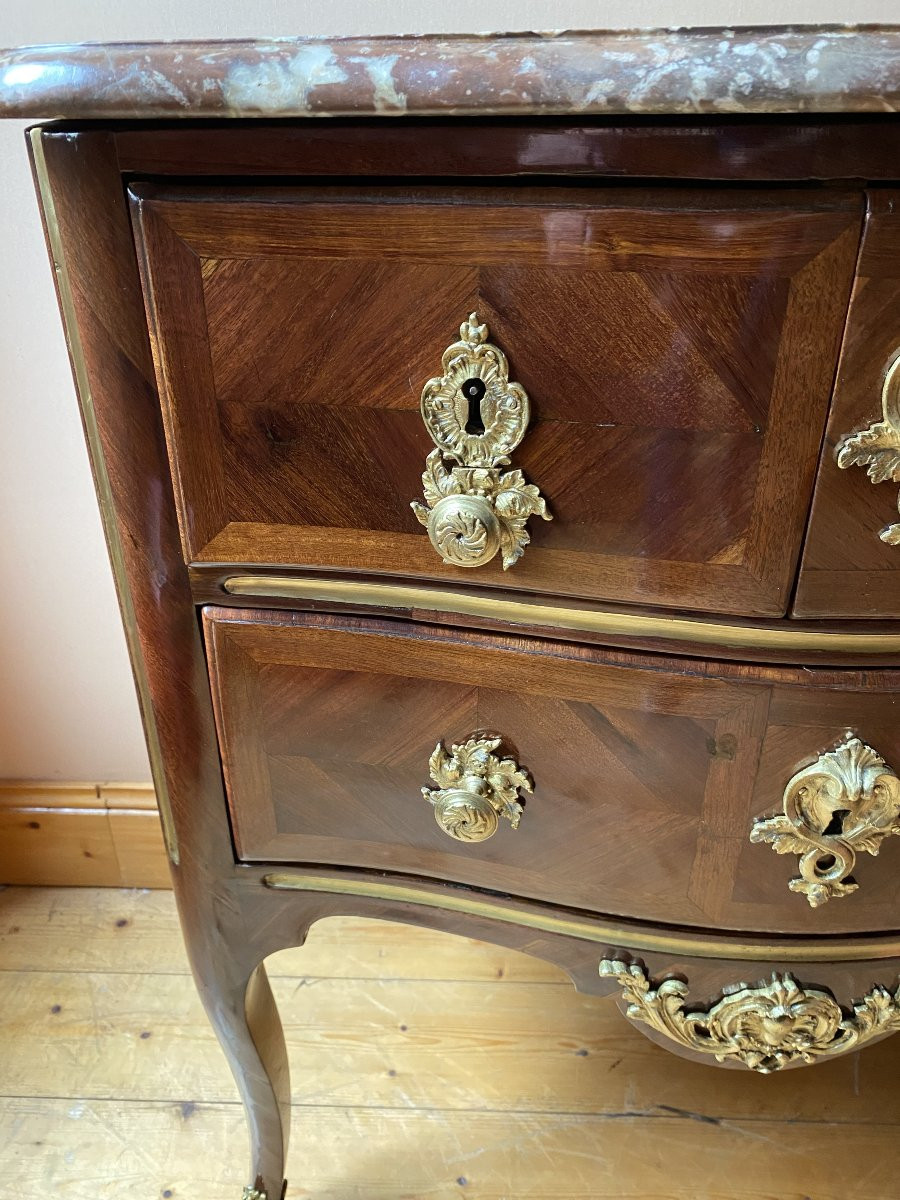 Early 18th Century Amaranth Veneer Chest Of Drawers-photo-6
