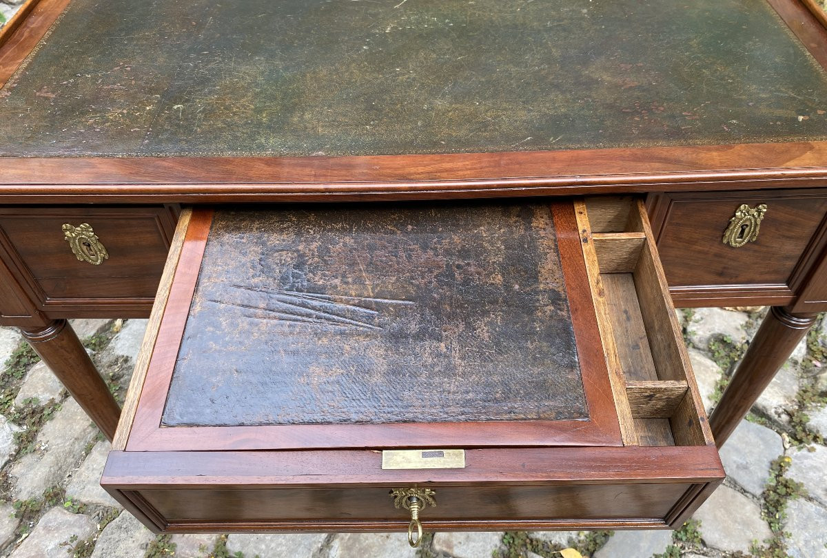 Bureau de dame en acajou époque Louis XVI-photo-5