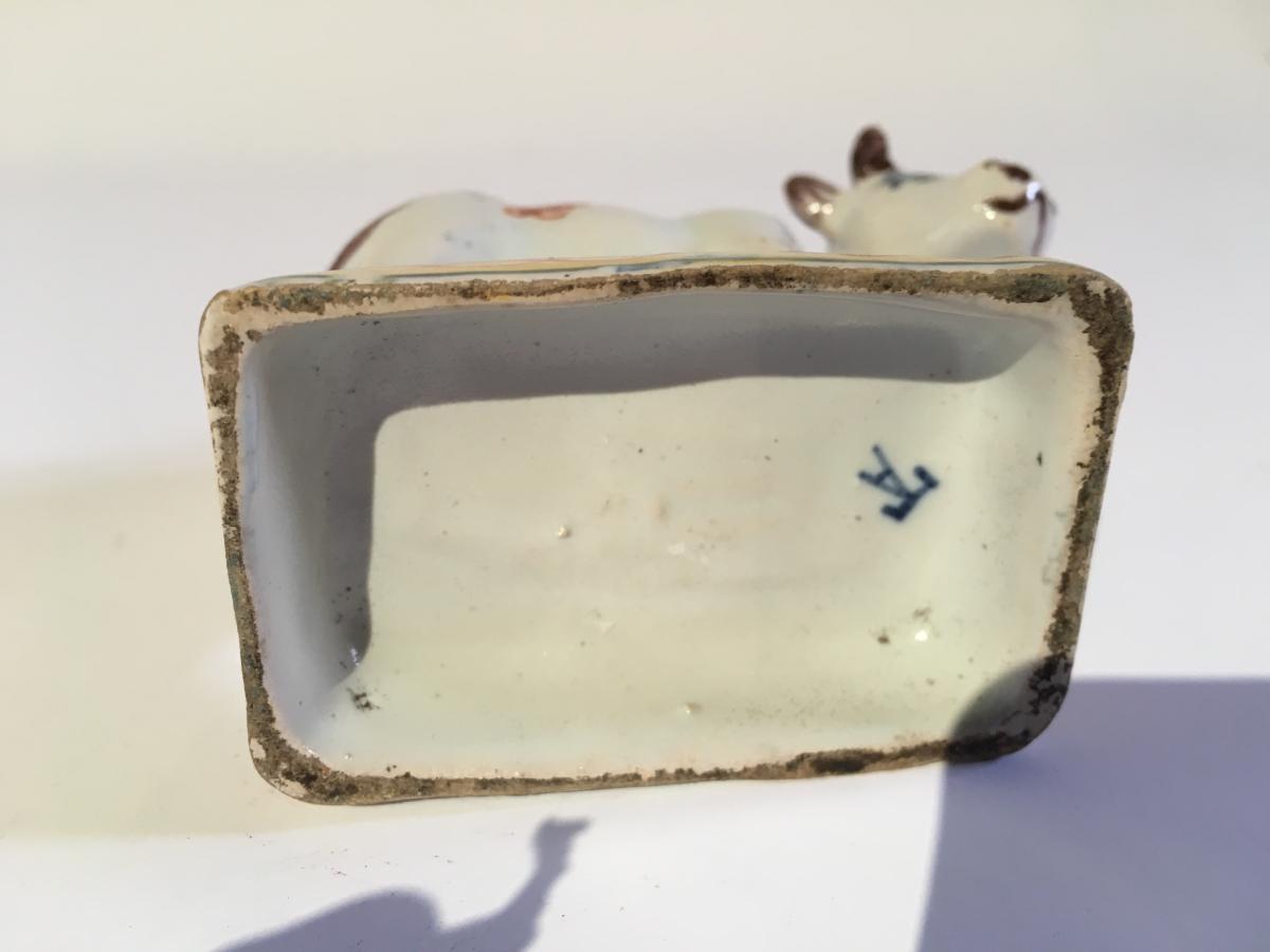 Vache en faience de Delft-photo-4