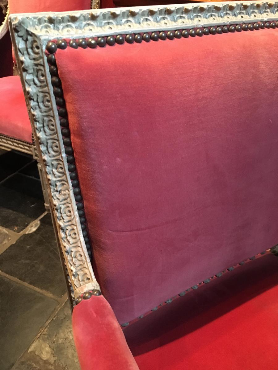 Pair Of Louis XVI Armchairs Stamped I Avisse-photo-3