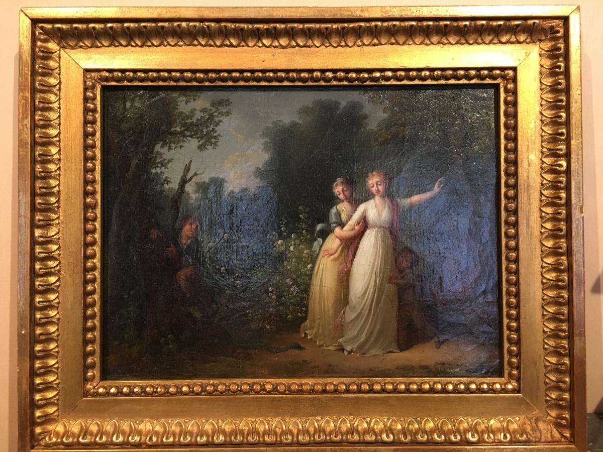 Van Gorp Henri Nicolas: Two Young Women Watched By An Indiscreet.