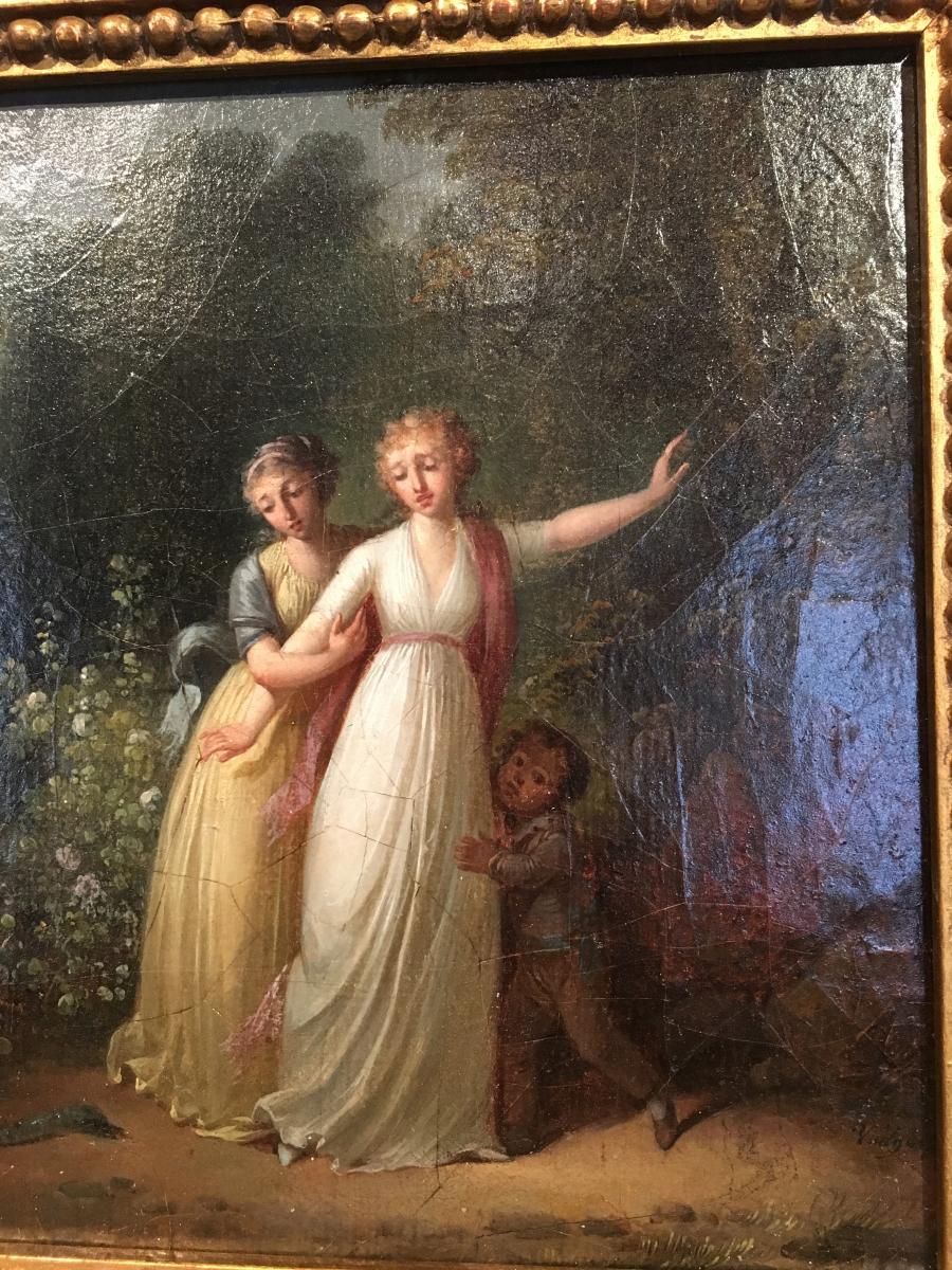Van Gorp Henri Nicolas: Two Young Women Watched By An Indiscreet.-photo-2
