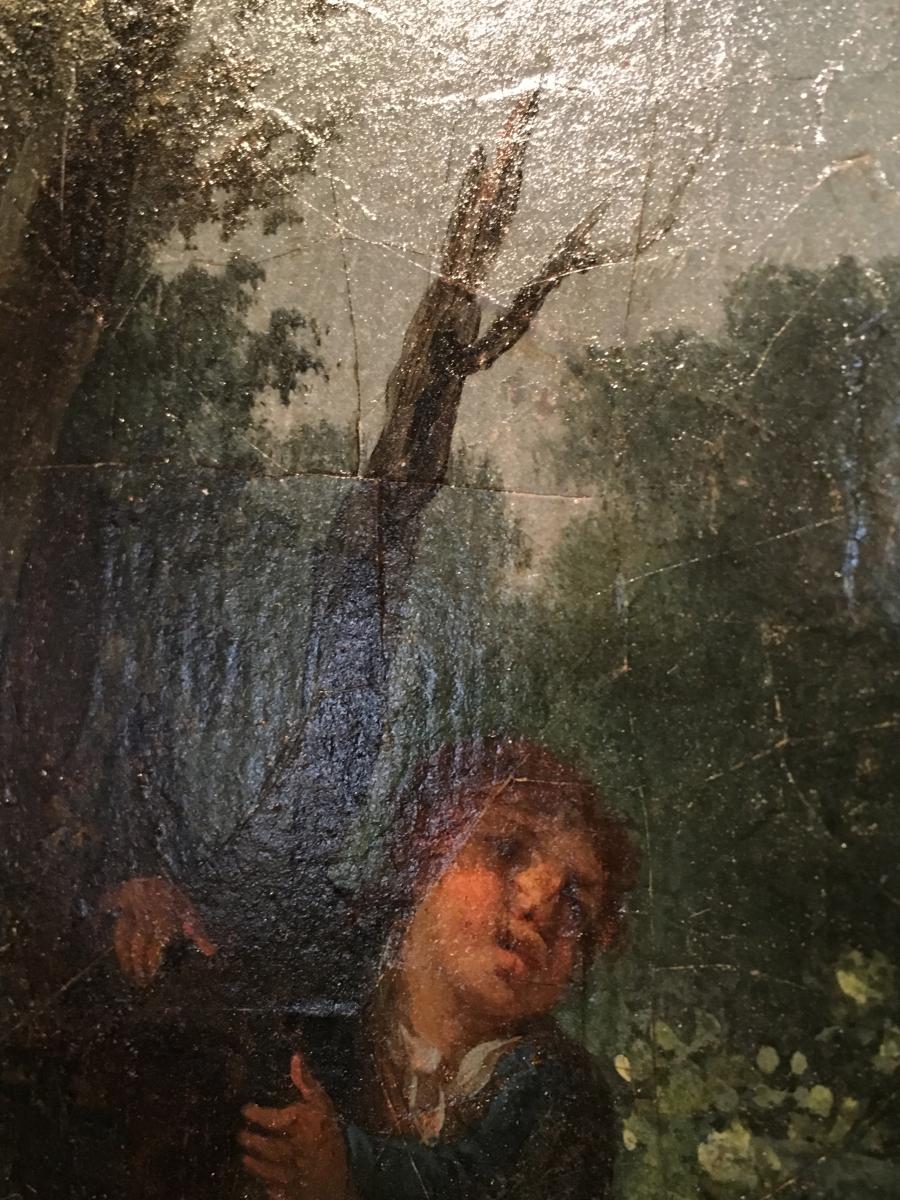 Van Gorp Henri Nicolas: Two Young Women Watched By An Indiscreet.-photo-1