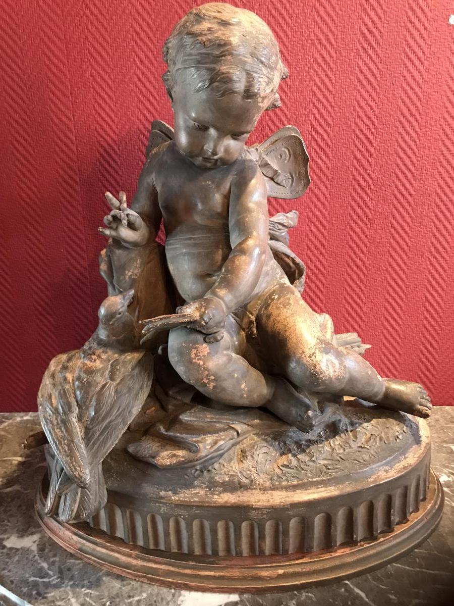 Terracotta: Putti In La Colombe