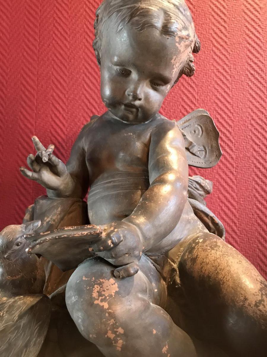 Terracotta: Putti In La Colombe-photo-2
