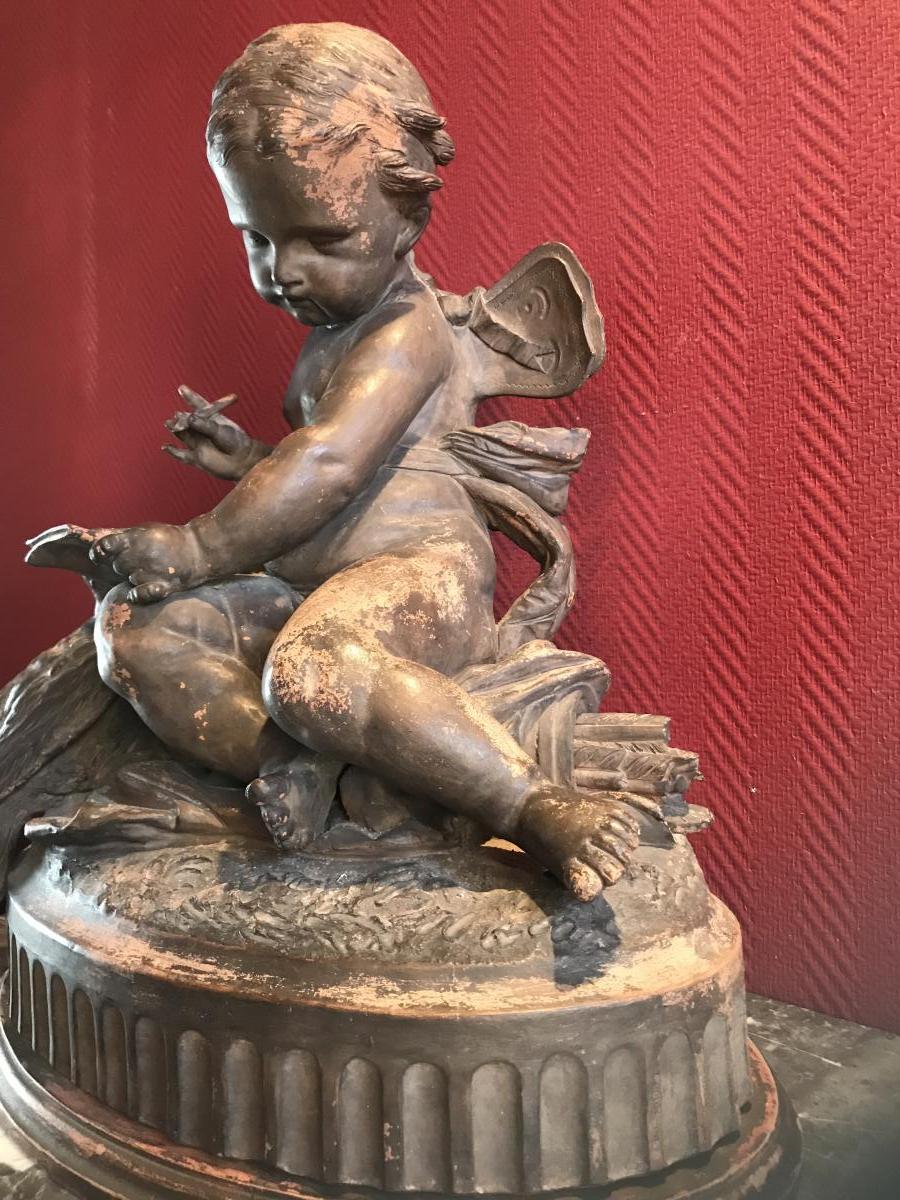 Terracotta: Putti In La Colombe-photo-3