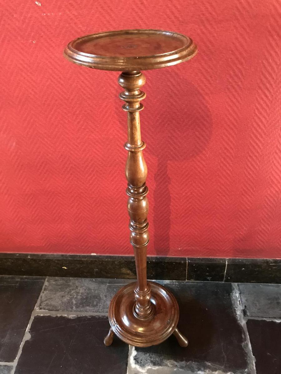 Sellette Porte Torchère En Noyer XVIIIème Siècle