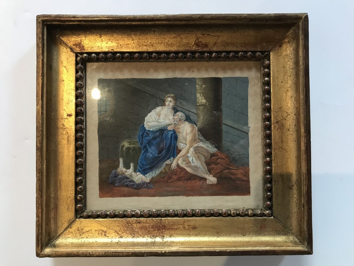 Gouache Sur Papier Fin Du XVIIIème Siècle
