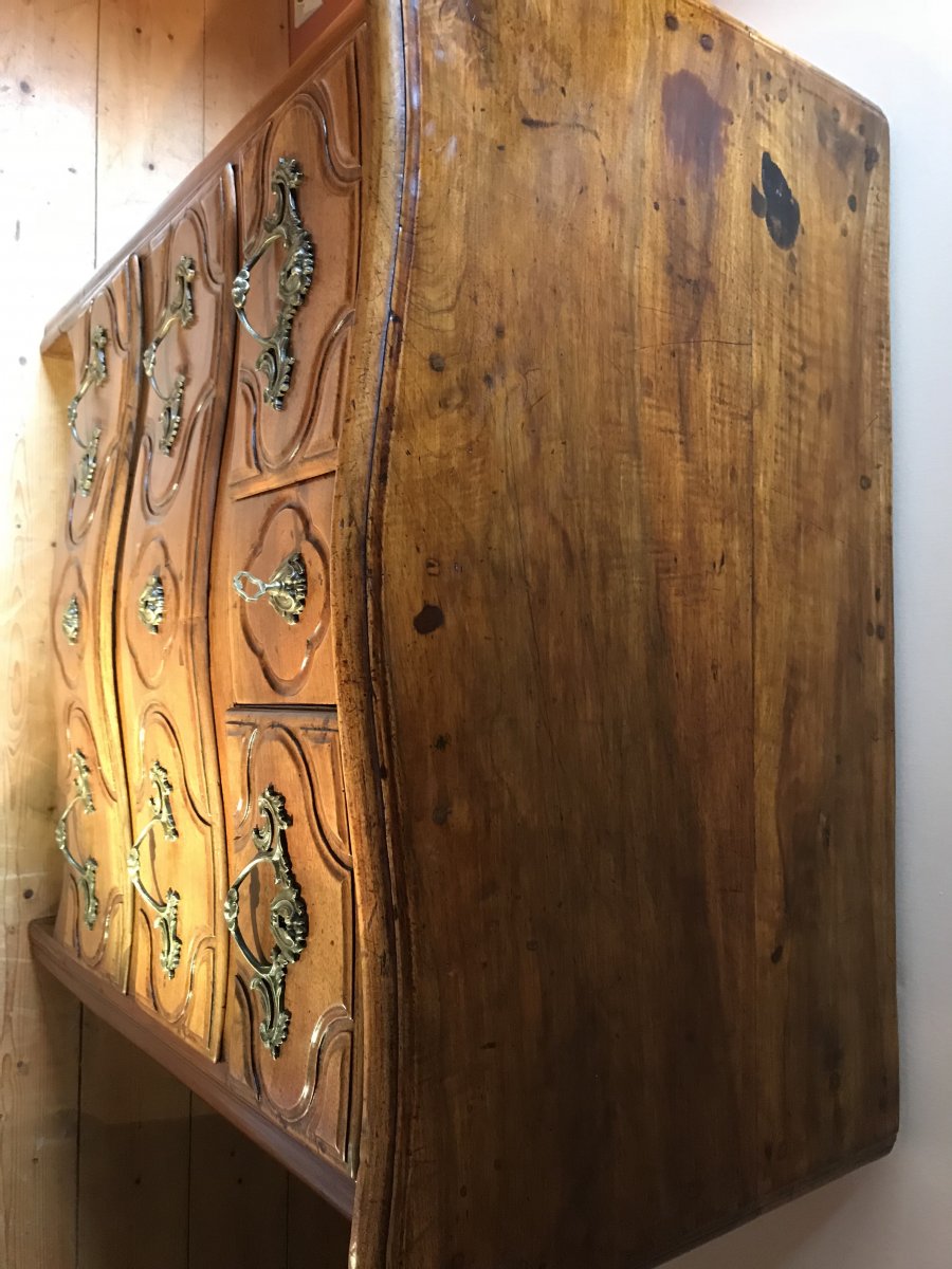 Commode Parisienne d'époque XVIIIème En Noyer-photo-2