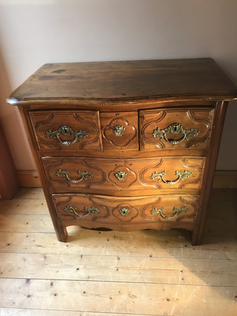 Commode Parisienne d'époque XVIIIème En Noyer
