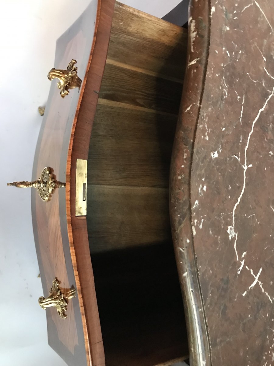 Commode Transition Lxv-lxvi En Bois  Placage XVIIIème Siècle-photo-1
