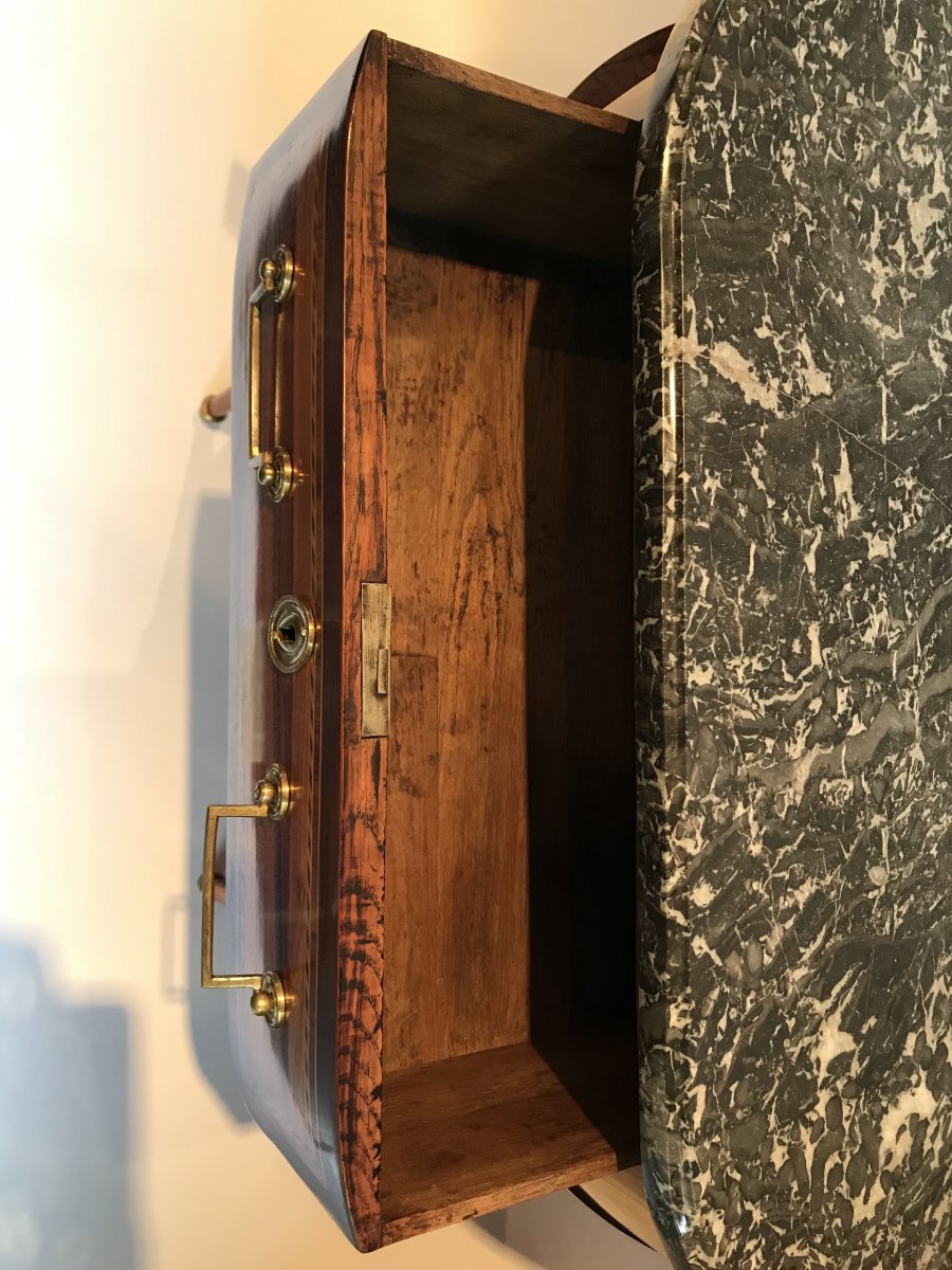 Console De Forme Demi-lune d'époque Louis XVI-photo-3