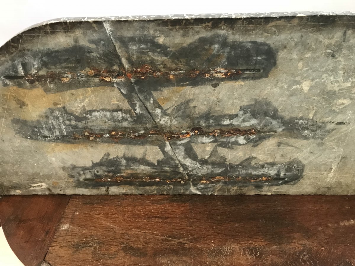 Console De Forme Demi-lune d'époque Louis XVI-photo-5