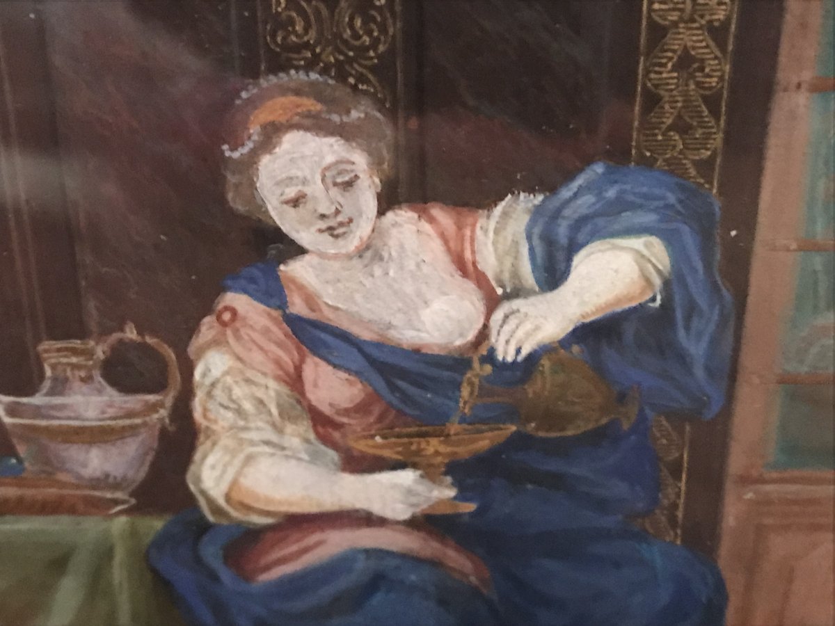 Gouache Sur Papier XVIIIème Siècle ,scène d'Intérieur .-photo-3