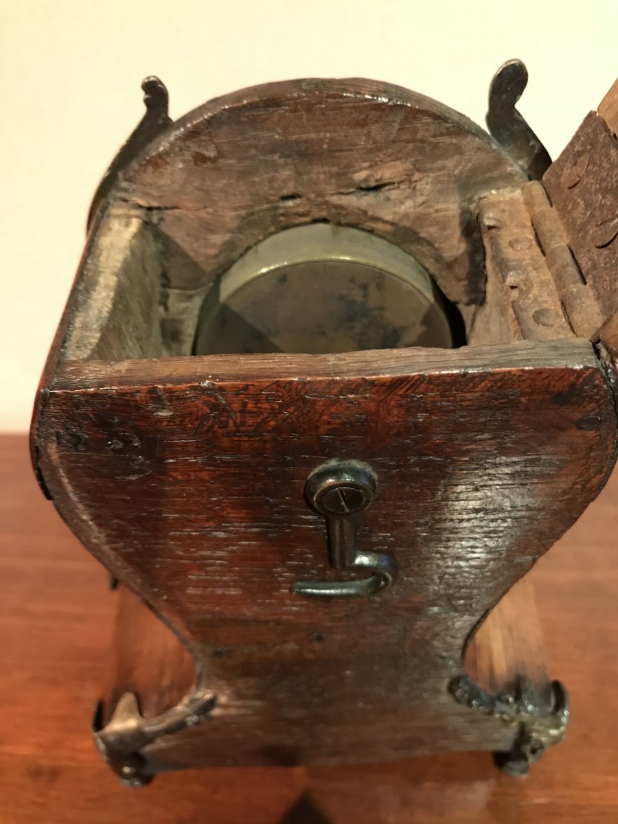 Louis XV Clock In Veneer Wood XVIIIth-photo-5
