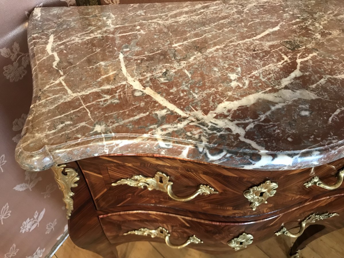 Petite Commode Louis XV d'époque XVIIIème-photo-4