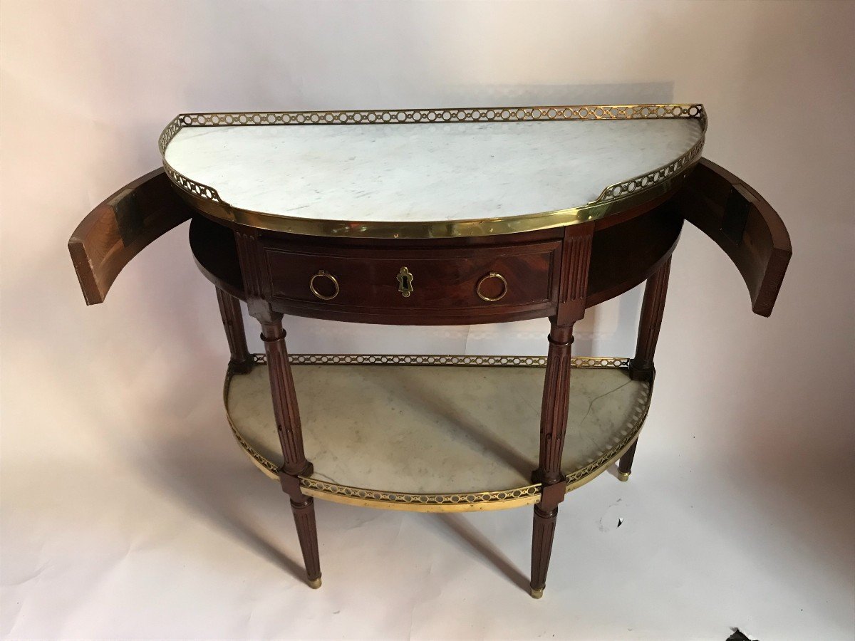 Louis XVI Half-moon Console-photo-4