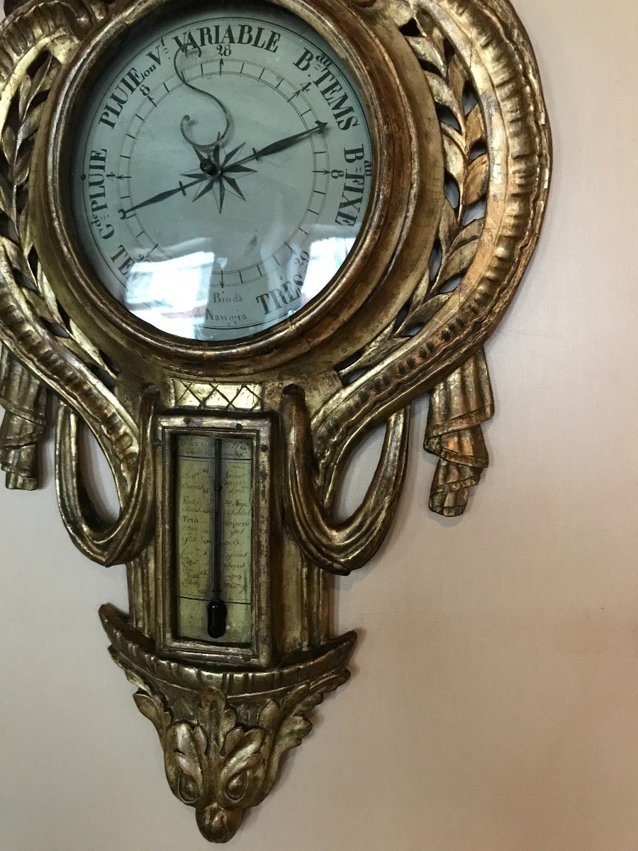 Louis XVI Period Barometer-thermometer-photo-3