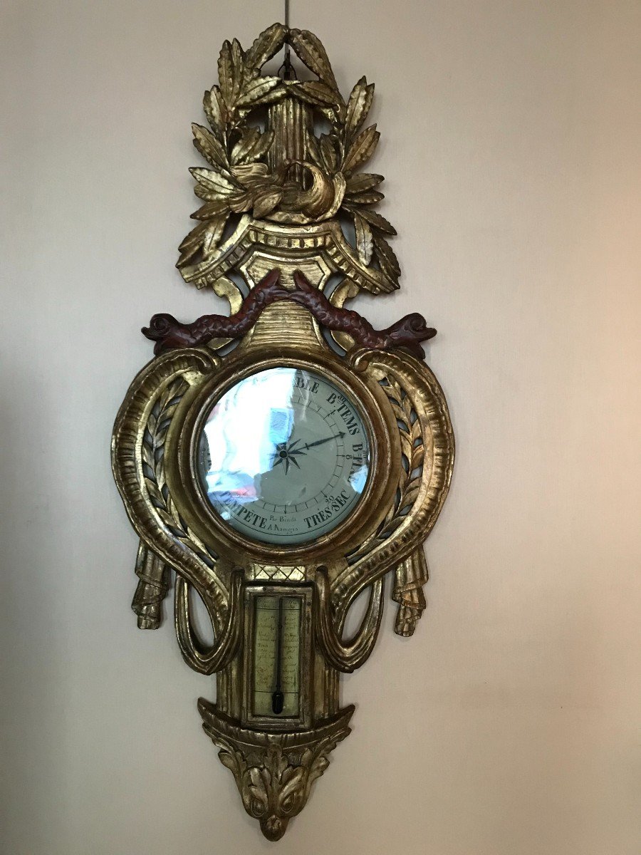 Louis XVI Period Barometer-thermometer