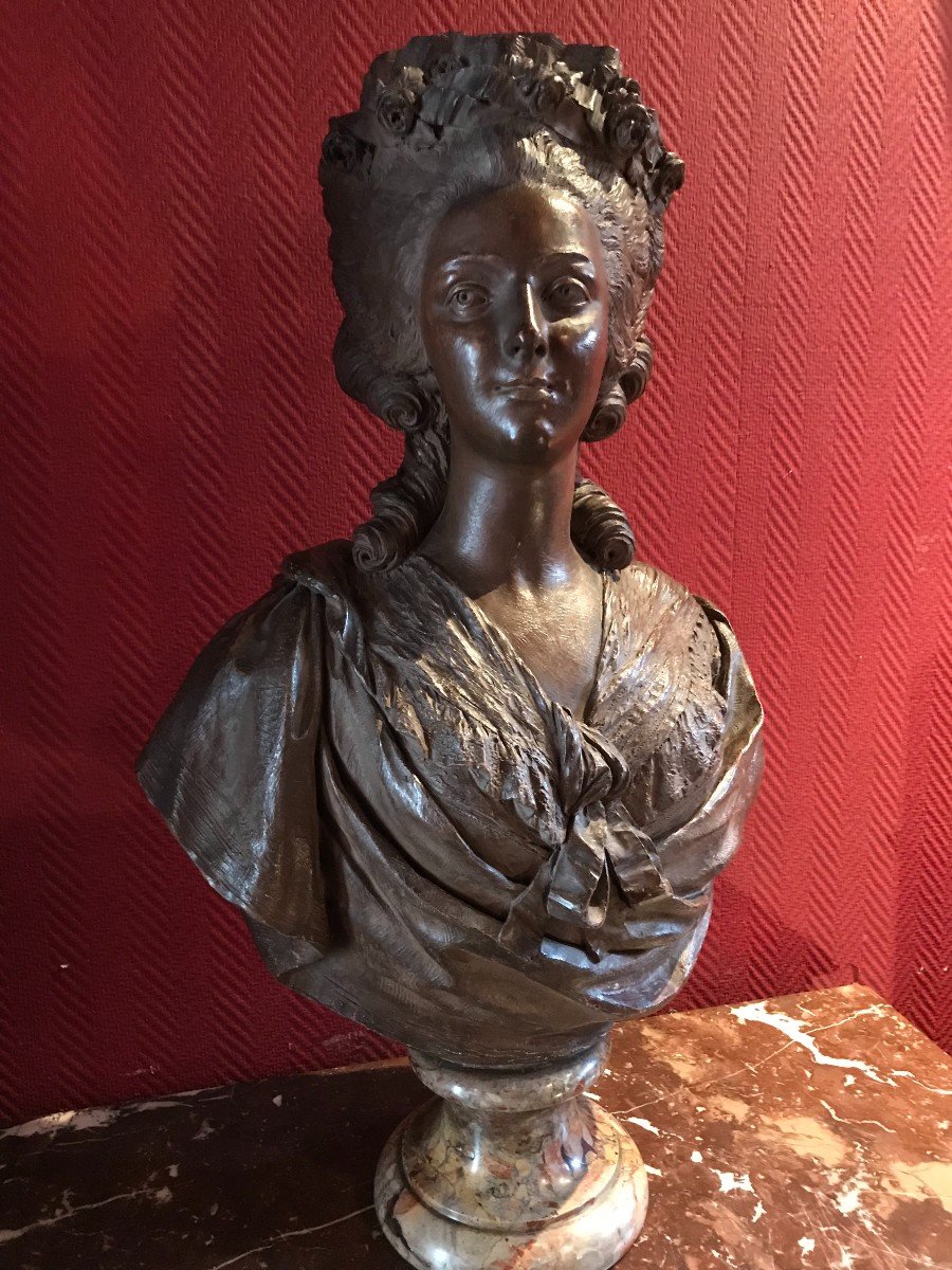 Terracotta Bust: Madame De Lamballe-photo-2