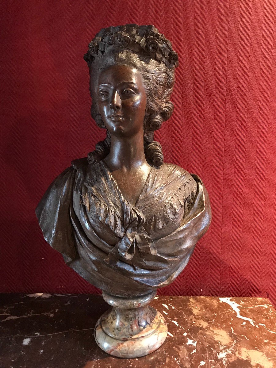 Terracotta Bust: Madame De Lamballe