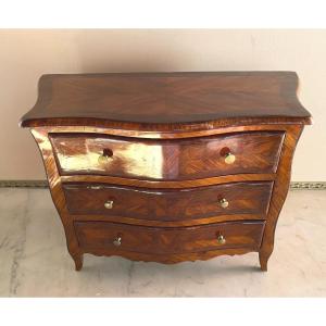 Commode De Maîtrise En Bois De Placage XVIIIème Siècle