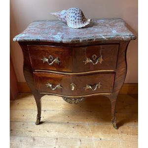 Small Louis XV Commode In Violet Wood 18th Century
