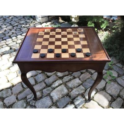 table à jeux :tric-trac et Dames