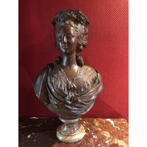 Terracotta Bust: Madame De Lamballe