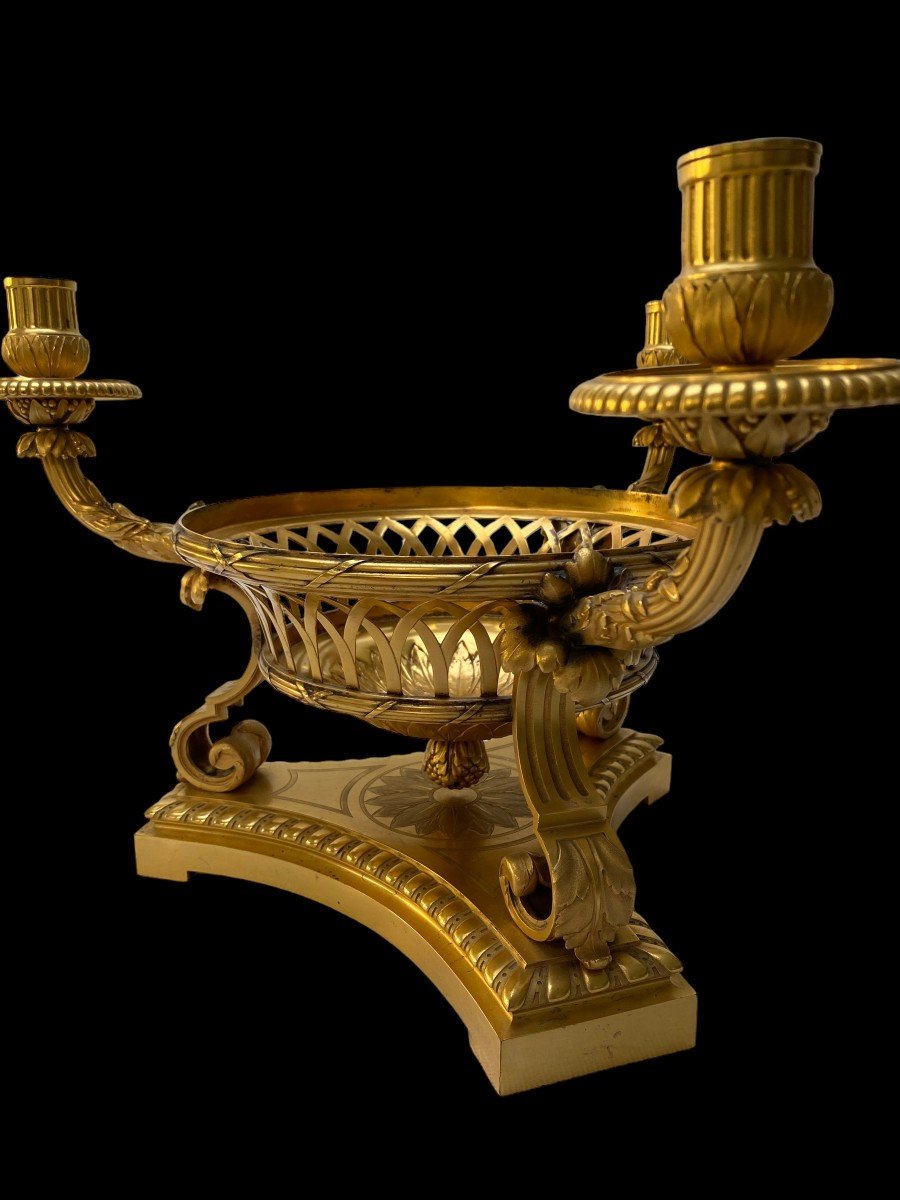 Boin-taburet, An Ormolu Fruit Dish Centrepiece, Late 19th Century-photo-3