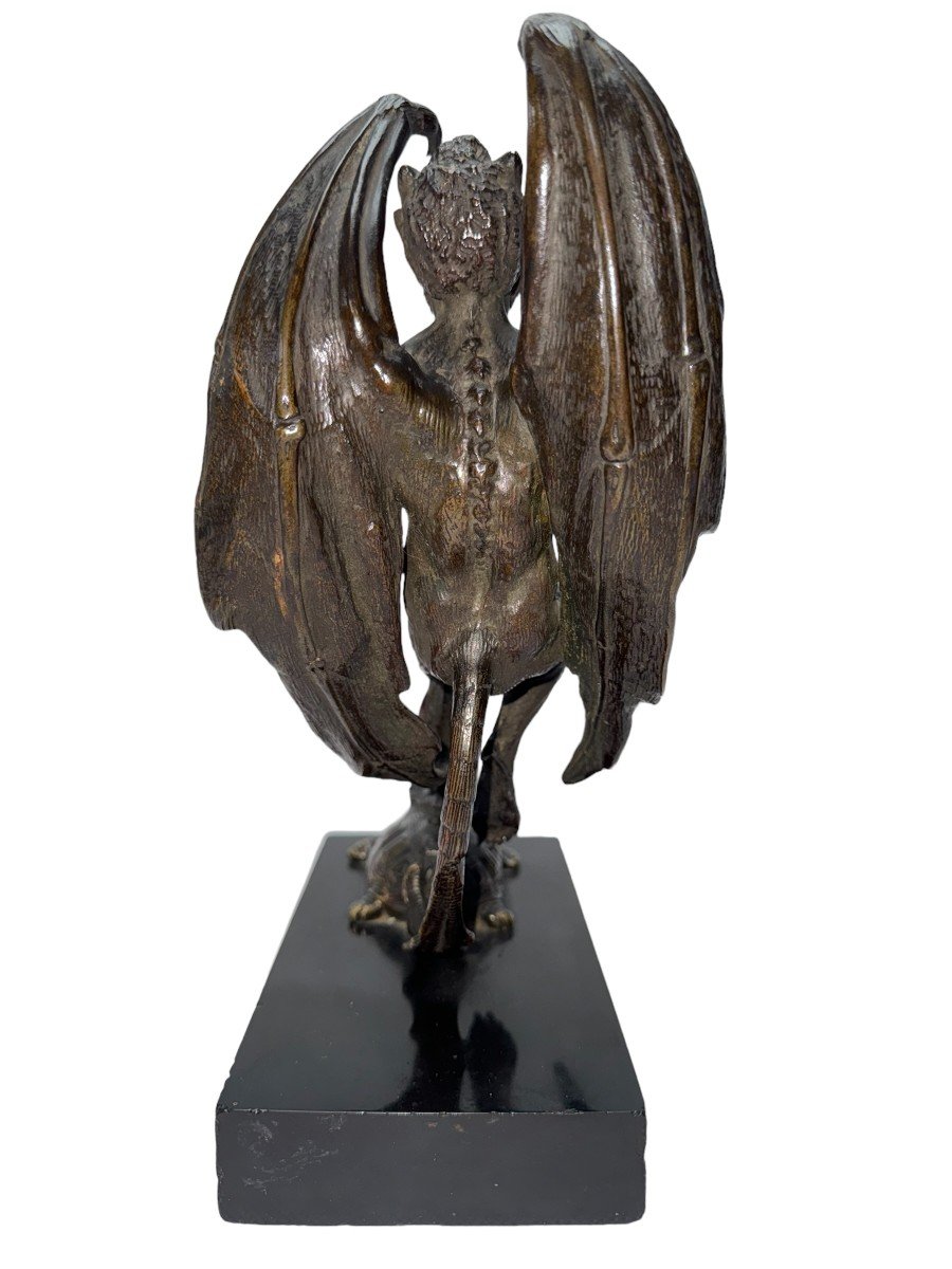 Satan 19e. En Bronze Dans Le Goût De Jean-Jacques Feuchère-photo-4