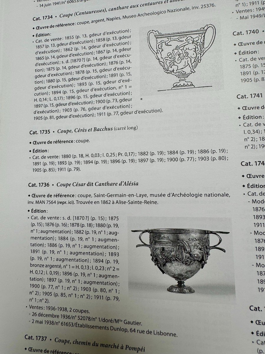 Three Silvered Bronze And Copper Cups By Sévin, Attarge, Cahieux And Barbedienne, Circa 1866-photo-4
