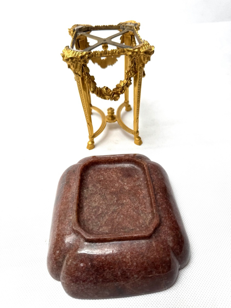 Late 19th Century Marble And Gilt Bronze Vide-poche In The Style Of Escalier De Cristal, Paris-photo-3