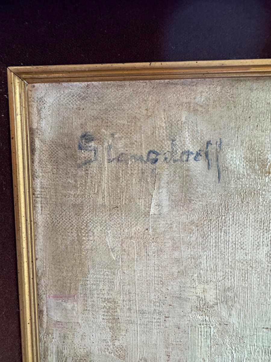 Hubert Glansdorff (1877-1963). Oil On Canvas. Bouquet Of Yellow, Orange And White Anemones-photo-1