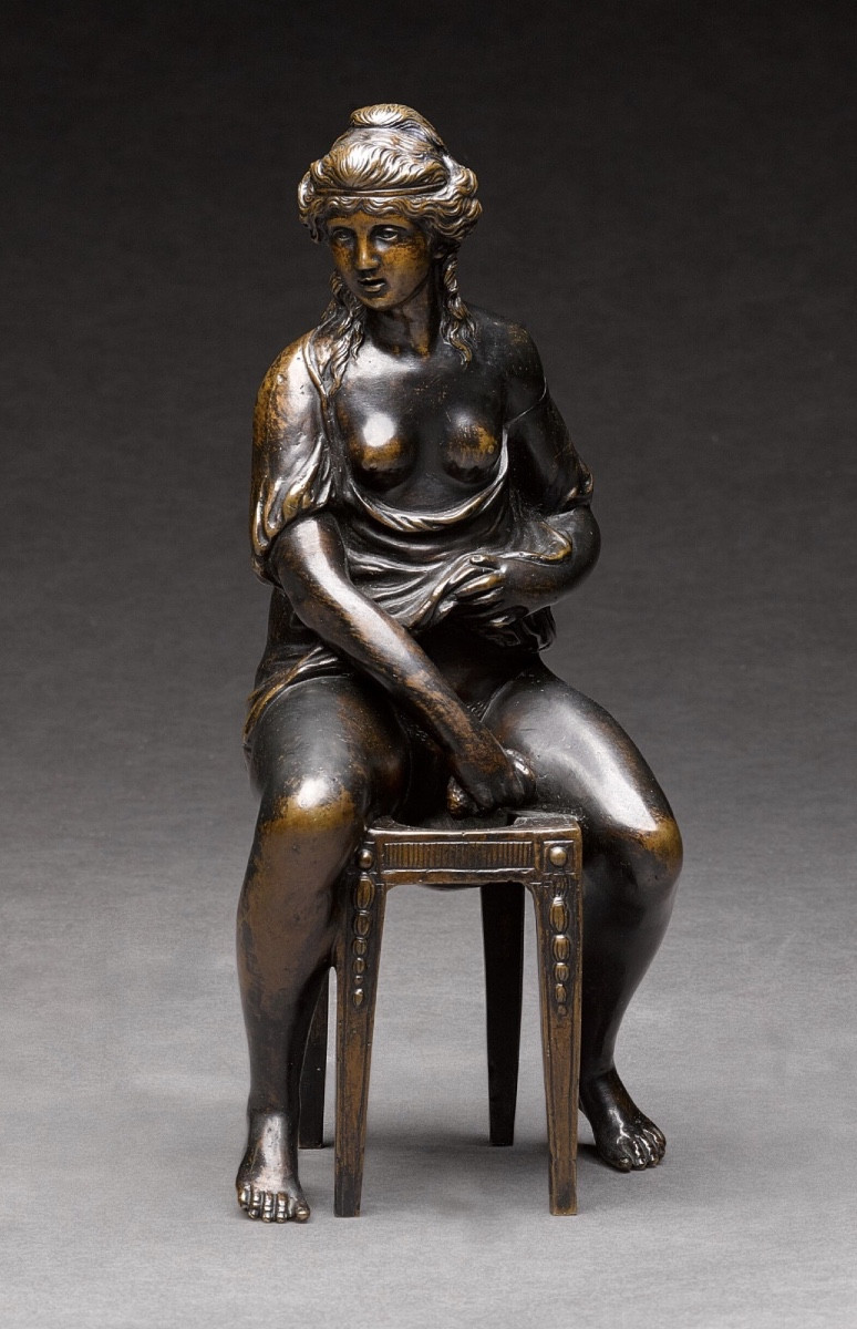 After Clodion, Early 19th Century Bronze, “femme A Sa Toilette” (bathing Woman)