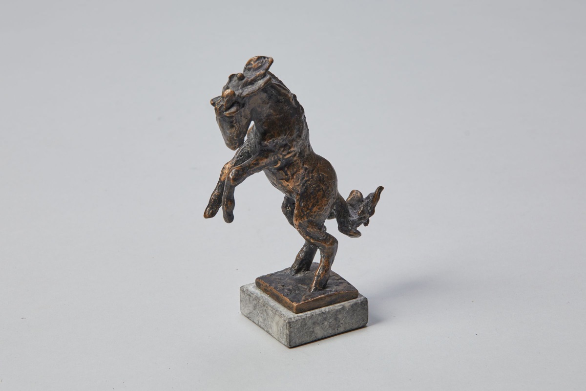Renée Sintenis (1888 – 1965) Sculpture en bronze “Poney Cabré”-photo-3