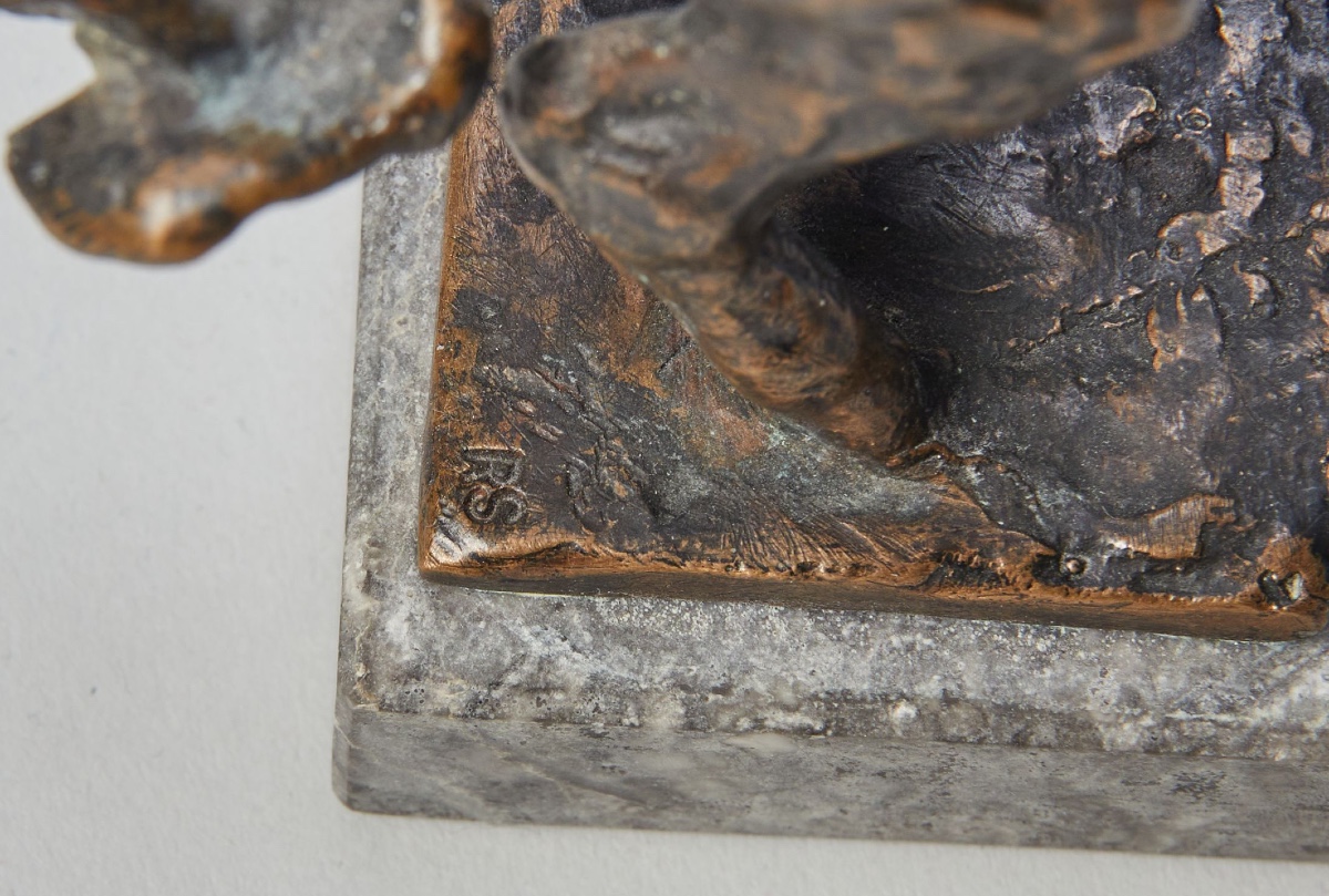 Renée Sintenis (1888 – 1965) Sculpture en bronze “Poney Cabré”-photo-1