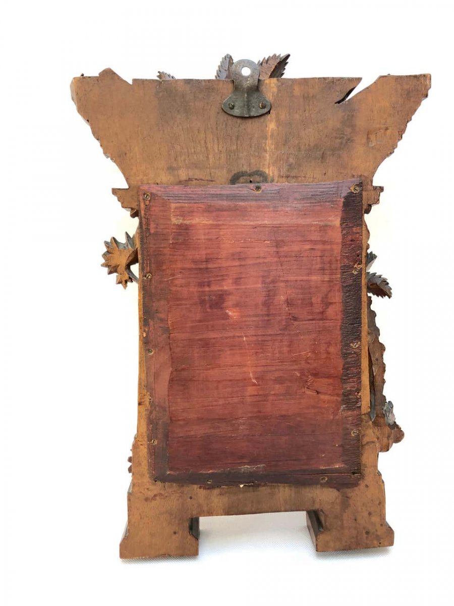 Un Cadre Orientaliste Fin 19ème Siècle En Noyer Sculpté Modelé Comme Une Ruine Classique-photo-1