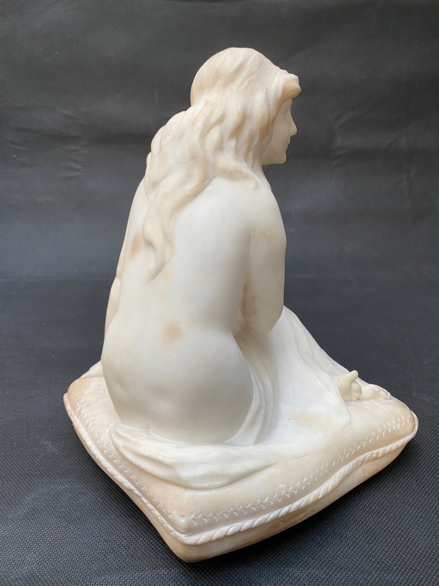 Alabaster Sculpture By E. Battiglia, Florence, Circa 1910-photo-3