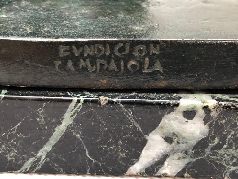Ecole Sud Americaine Du XXe Siecle, Un Lama En Bronze -photo-4