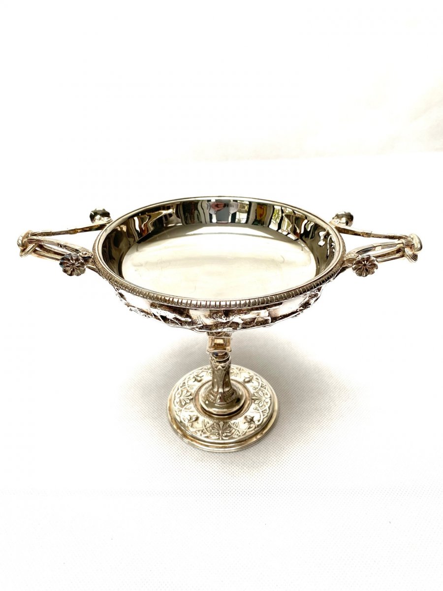 A French 19th Century Silvered Bronze Tazza By Henry Cahieux And Ferdinand Barbedienne-photo-2