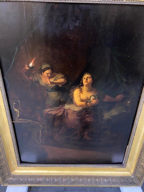 Johann Jakob Dorner (1741–1813), Oil On Wooden Panel, “the Death Of Cleopatra”-photo-3