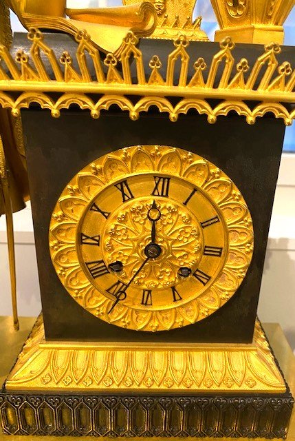 Rare Early 19th Century Clock Representing The Poet Torquato Tasso-photo-2